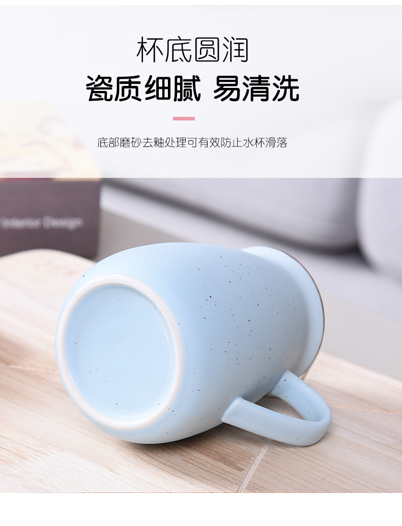 HaoFeng creative mugs ceramic cups of coffee cup milk cup breakfast cup express cartoon cup with a spoon