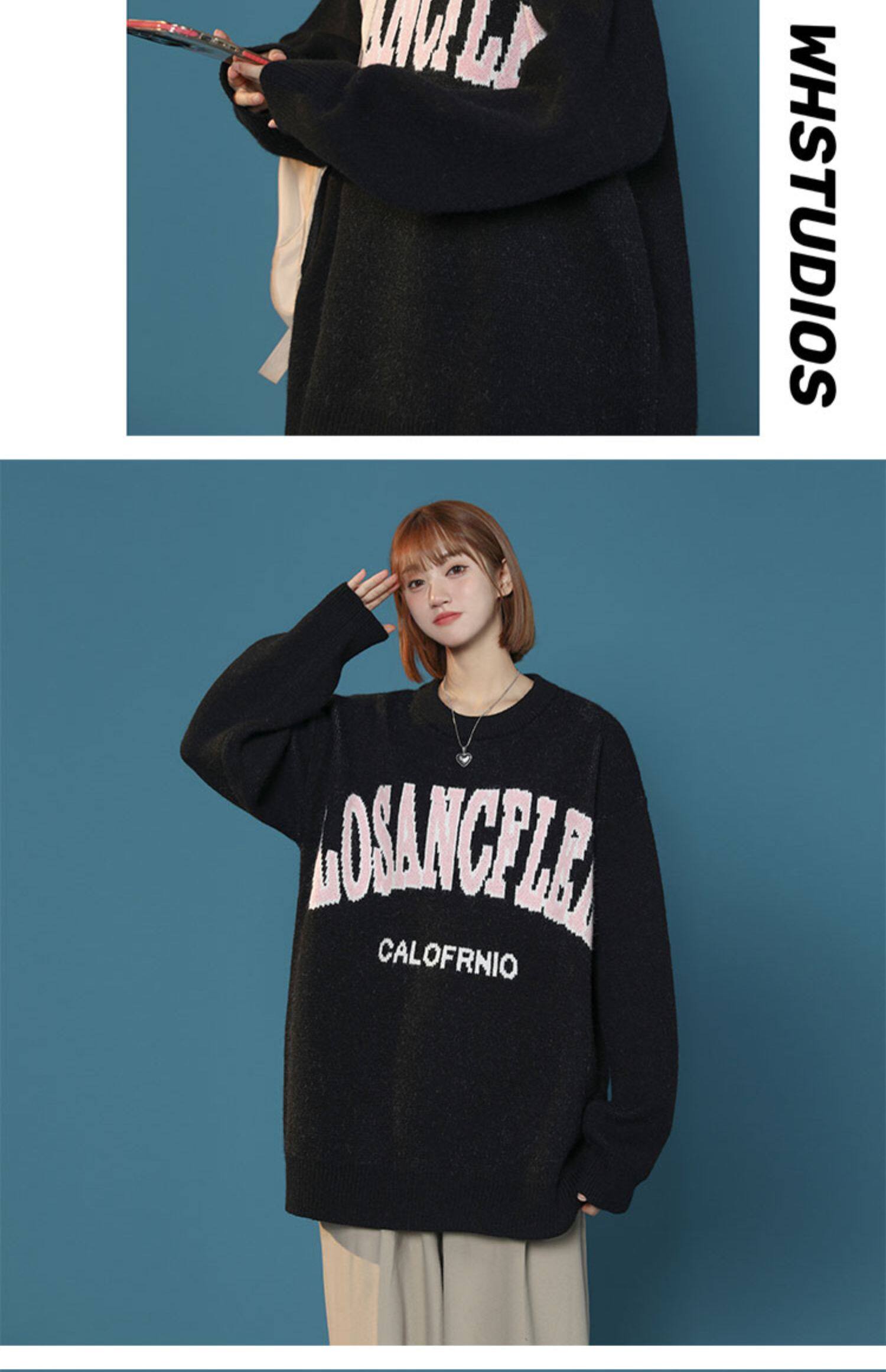 Women's Round Neck Embroidered Sweater For Women & Unisex Style_voghion.com