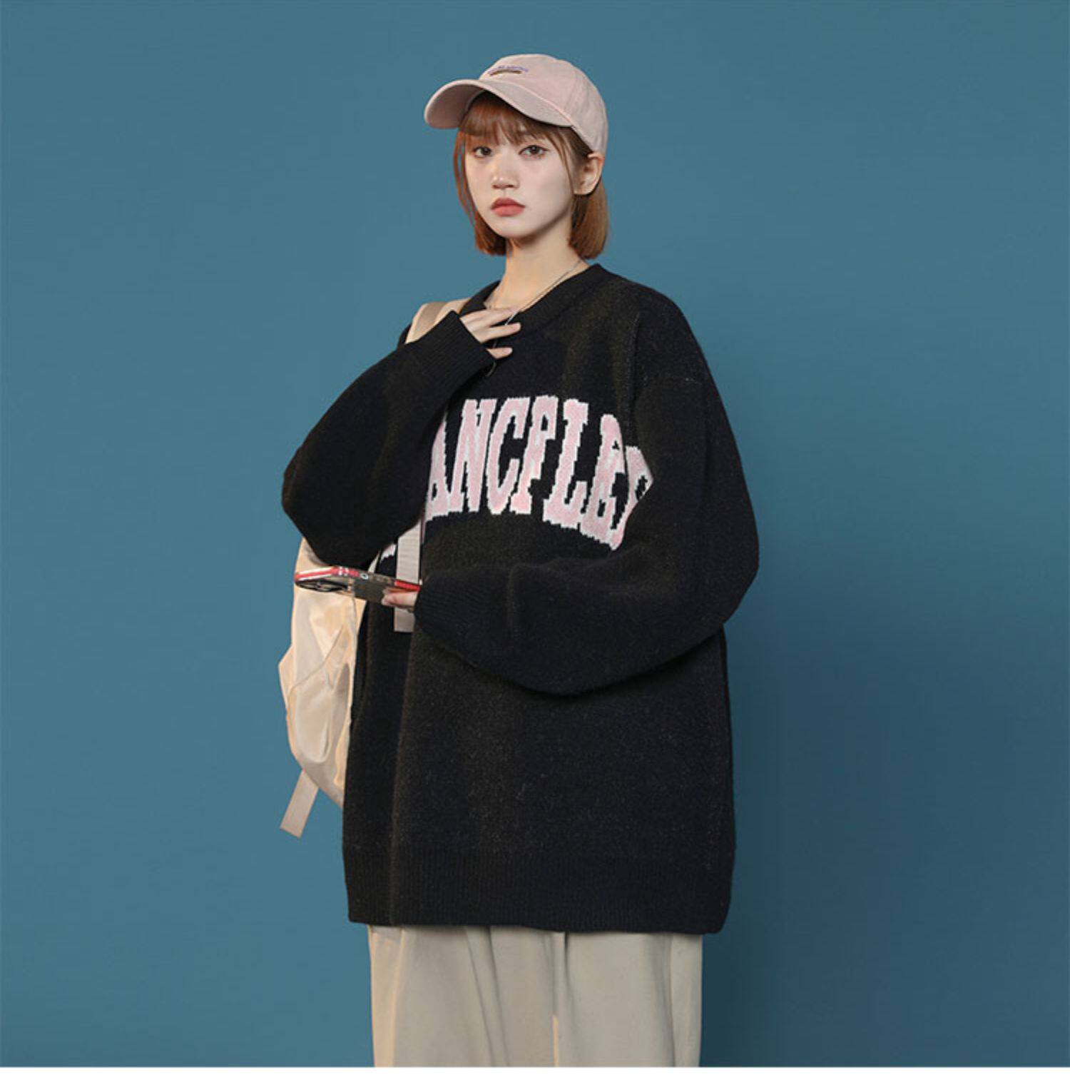 Women's Round Neck Embroidered Sweater For Women & Unisex Style_voghion.com