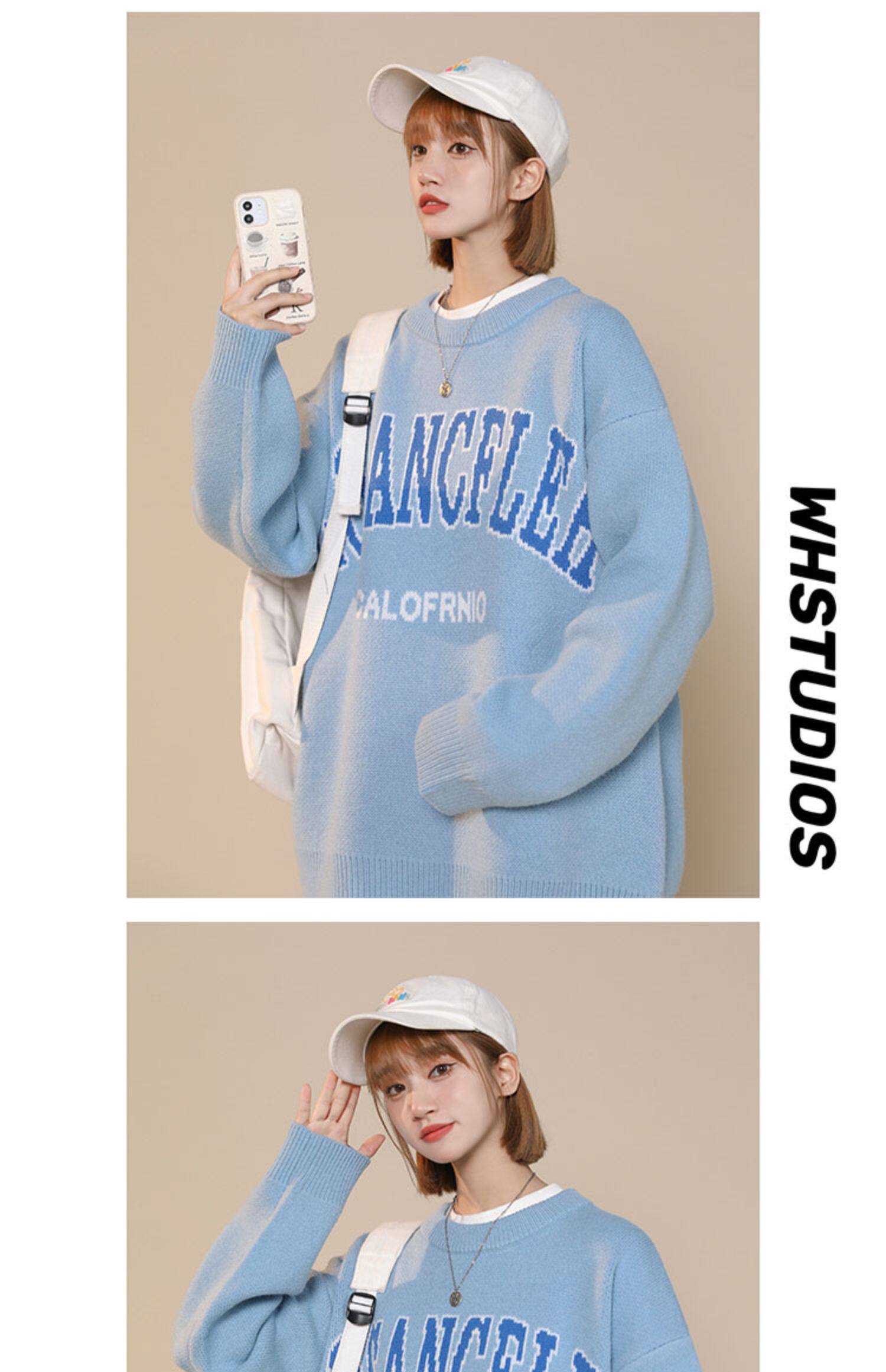 Women's Round Neck Embroidered Sweater For Women & Unisex Style_voghion.com