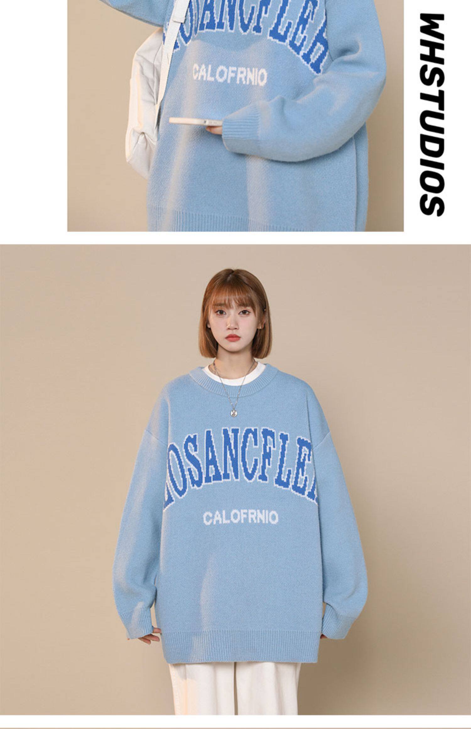 Women's Round Neck Embroidered Sweater For Women & Unisex Style_voghion.com
