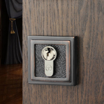  Shi Lian Taihao all-copper door lock Indoor bedroom room door lock invisible door Pure copper auxiliary lock Dark door lock black