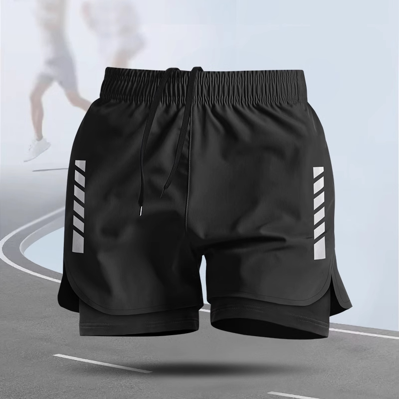 Extra Large Size 150kg Summer Thin Running Shorts for Men, Marathon Sports Pants, Quick-Drying with Lining, Fitness Pants 2