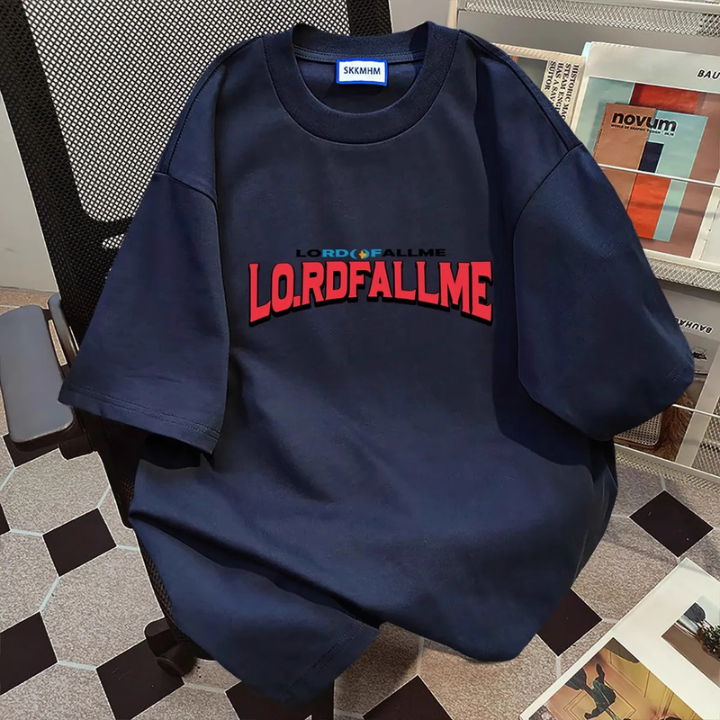 Extra Large Size 150kg American Trendy Brand Letter Printed Short-Sleeved T-Shirt for Men and Women Summer Loose Oversize Half-Sleeved Shirt