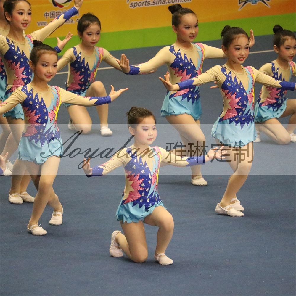 Yalin custom rhythmic gymnastics clothing cheerleading competition clothing competitive gymnastics clothing training performance girls
