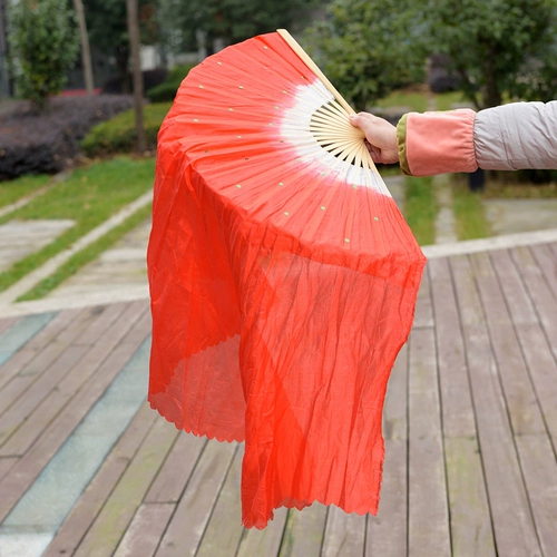 Поклонник танца Haipai Plaza Dance Double Face Twifling Fan Fan Fan шелк и длинные танцы, танцы влево и правый, двойной фанат танца взрослые