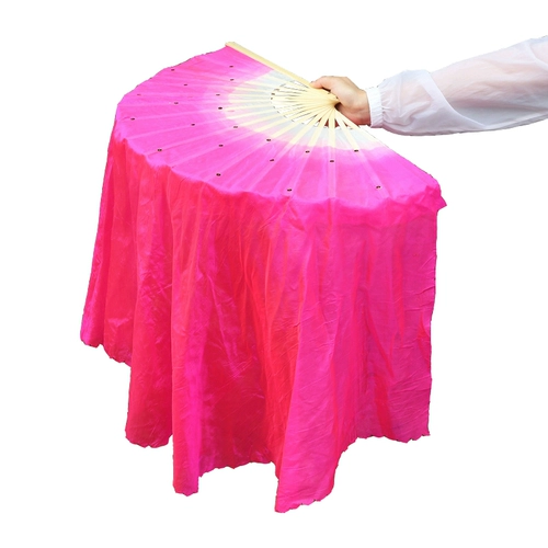 Поклонник танца Haipai Plaza Dance Double Face Twifling Fan Fan Fan шелк и длинные танцы, танцы влево и правый, двойной фанат танца взрослые