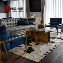 Port-Style Postmodern American Light Extravaganza Sofa New Vintage Villa Parlor-Room Sample-Board Minimalist Furniture Customisation