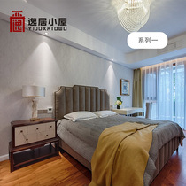 Postmodern light extravaganza with double man bed small family style full house custom furniture 1 8m high backrest main sleeper soft leather bed