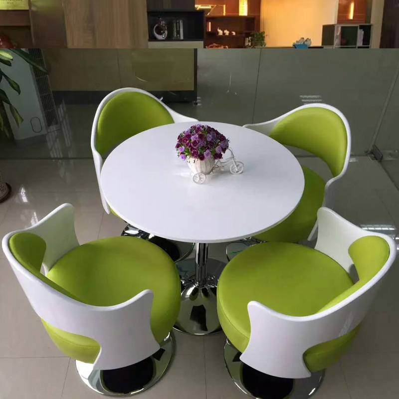 Simple reception negotiation table and chair combination small round table shop meeting lounge area office conference table leisure table and chairs