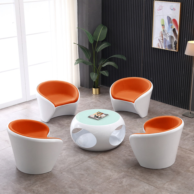 Sales Office Office Negotiation Table and Chair Combination Nordic Reception Business Simple Modern Light Luxury Sofa Coffee Table