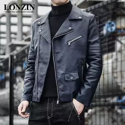 Soft leather clothing men's machine clothing 2021 new leather clothing spring and autumn thin slim trend handsome leather jacket men's jacket