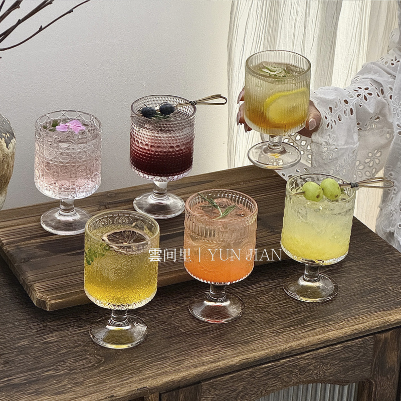 High-Quality, Retro-Style Mulled Wine Glass, Juice Drink Cup, Uniquely Designed, Niche Household Glass Milk Cup High-Quality, Retro-Style Mulled Wine Glass, Juice Drink Cup, Uniquely Designed, Niche Household Glass Milk Cup