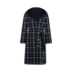 Max Mara MULTI-COLOR PLAID PURE len cởi khuy WOMENS áo trùm đầu 