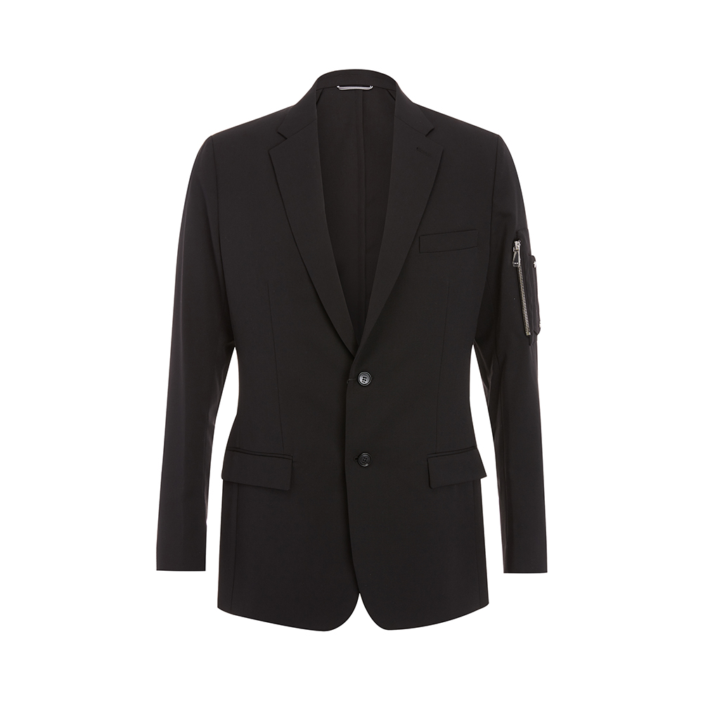 Dior Homme Dior Đen Minimalist túi cổ điển Lapcollar nam Jacket Suit