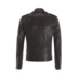 Balmain Balmain BLACK da bò khâu ve áo dài tay ZIP STREET MENS JACKET 