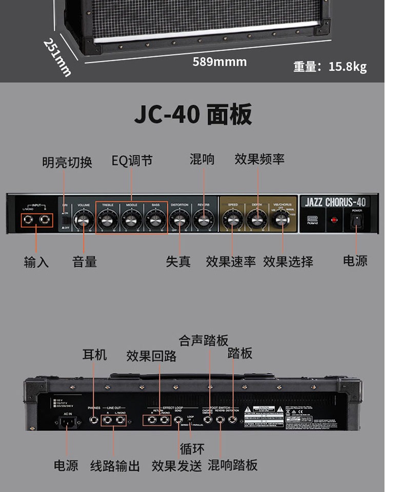 Roland Roland JC22 JC40 JC120 Loa điện Guitar Âm thanh Jazz Không được biểu diễn hợp xướng - Loa loa loa nanomax