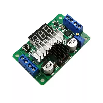DC-DC LTC1871 boost Module 3 5~30V 100W with dual display voltmeter Super LM2577