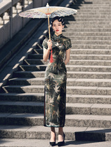 Traditional cheongsam 2021 New catwalk long womens retro temperament improved Chinese style dress can be worn daily