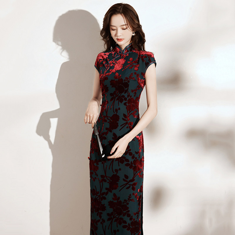 Reform the new vintage Chinese wind long edition of the young girl's tide dress summer in 2022
