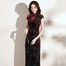 Improved cheongsam 2021 New retro Chinese style long temperament young girl national tide dress autumn