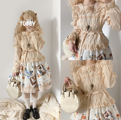 taobao agent Antique cotton shirt, Lolita style