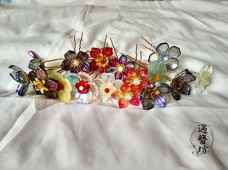 Special prices for Yufeng glazed small flower clothing clothing ancient hair decoration decoration of ancient style jewelry flagrobe accessories