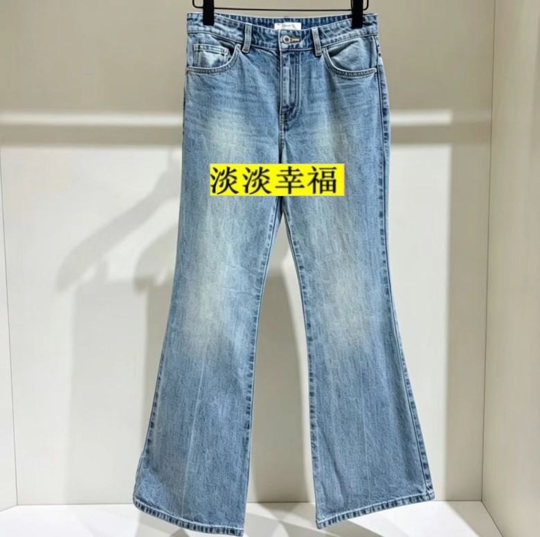 Ebf3Jen006 Original 2199 Triple Crown Store Genuine Product 2026 Autumn 7A Retro Hippie Style Flared Jeans