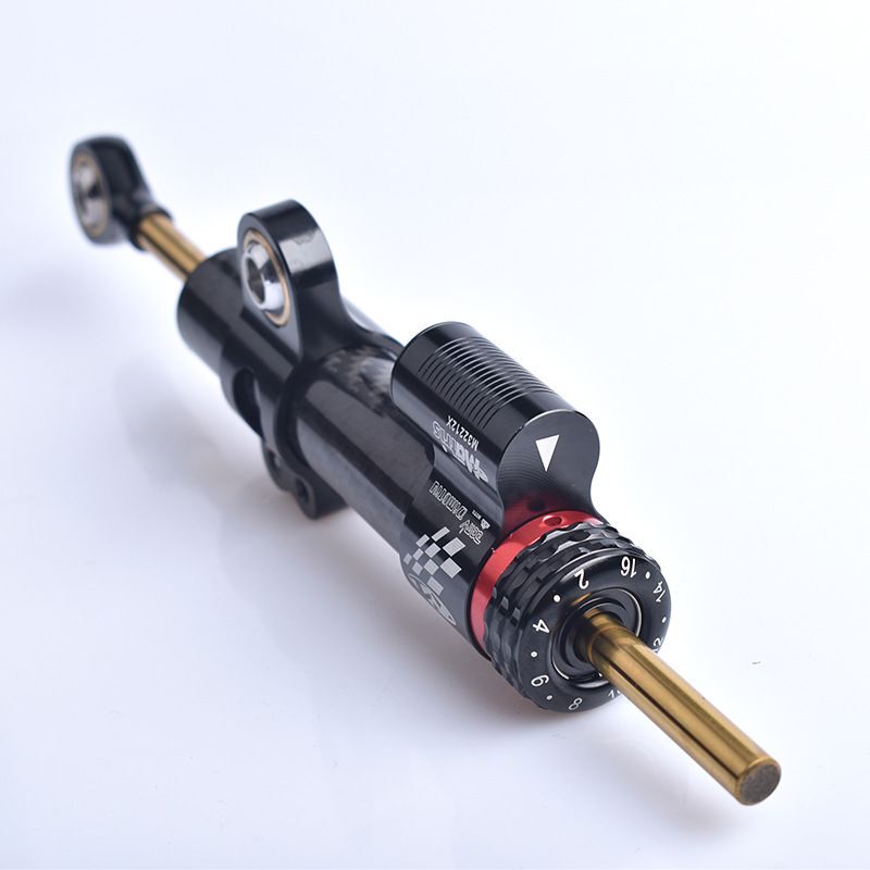 Modified Accessories, Universal Reinforced Carbon Fiber Titanium Steering Damper, Anti-Swing Balance Bar Buffer