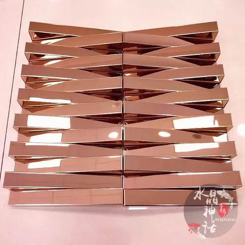 Арочная длинная полосатая металлическая из нержавеющая сталь мозаичная плитка плитка