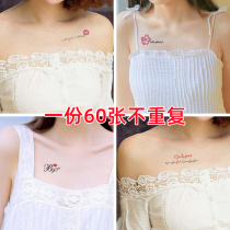 2021 new letter tattoo stickers female waterproof long-lasting chest simulation net red explosion ankle clavicle small pattern