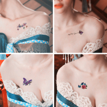 Tattoo stickers waterproof female long-lasting net red 3d Korean simulation ins wind color butterfly cute tattoo is not permanent