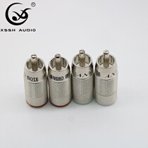 Music Aristocrat Silver-plated Audio Signal Cable Connector HiFi Fever Audio Wire Accessories RCA Lotus Plug