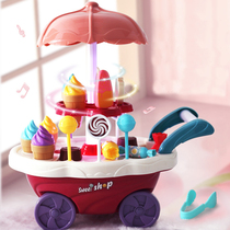 Childrens barbecue stall ice cream excited car candy shop simulation food cart boys and girls play home kitchen toys