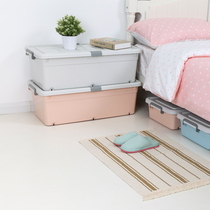 Bed bottom storage box plastic clothes under bed finishing Box Flat large box pulley quilt clothing storage box