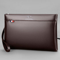 Mens New Genuine Leather Hand Grab Bag Casual Head Layer Bull Leather Envelope Zero Money Bag Letter Mens Hands Bag Handbags Men