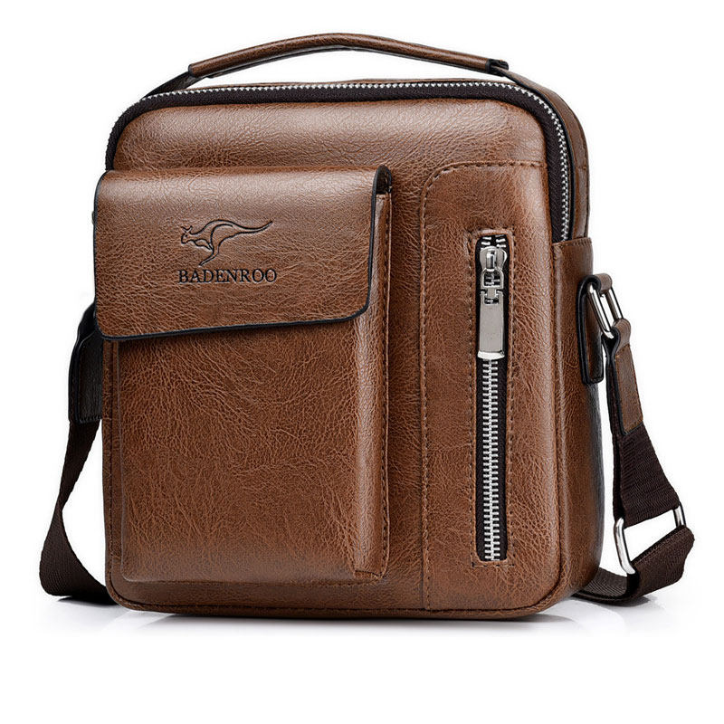 Retro Men's Shoulder Bag Messenger Men's Bag Casual Men's Backpack Wear-resistant Handheld Men's Hand Bag Pure Leather Bag Cowhide