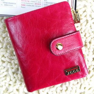 Wallet, short shoulder bag, leather cute small bag, genuine leather, South Korea