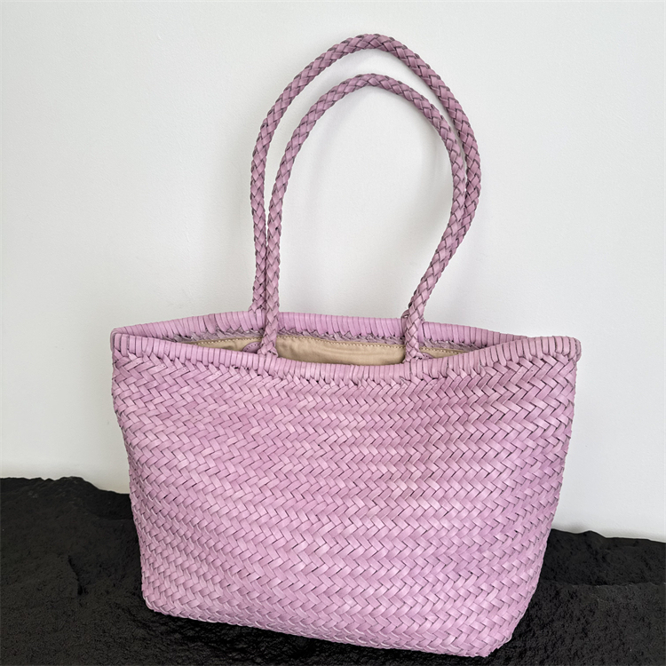 Compact and Thick, Hand-Woven First-Layer Cowhide Tote Bag, Large-Capacity Commuter Computer Bag, Casual and Fashionable