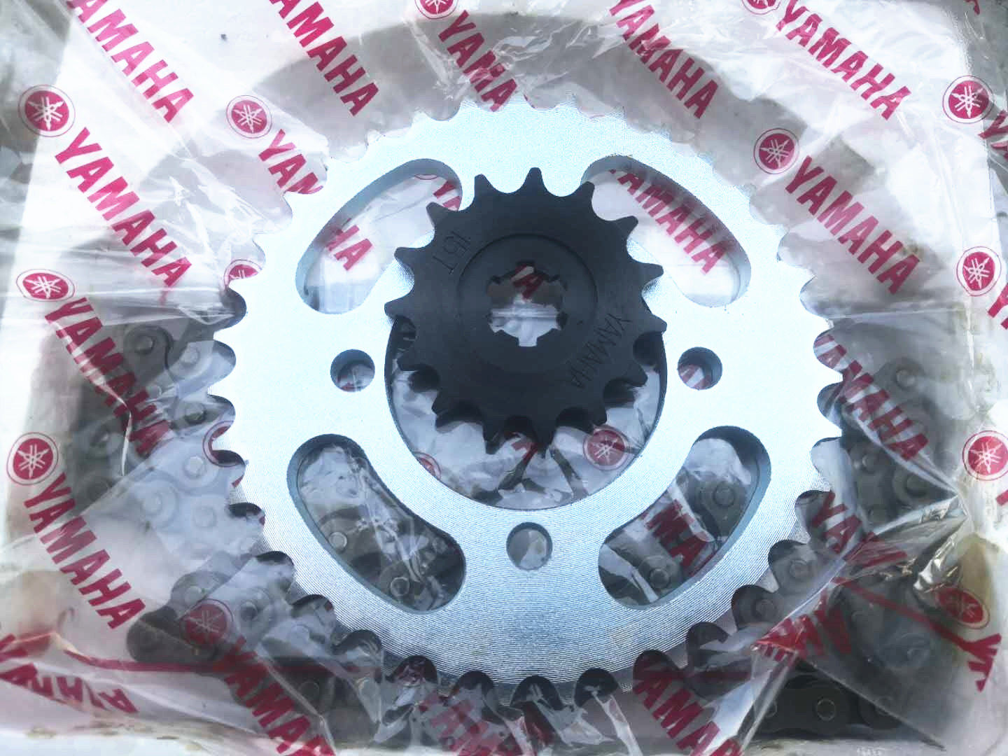 Suitable for Yamaha motorcycle original accessories LYM110-2-3 Xifa C8 set chain chain plate sprocket chain tooth plate