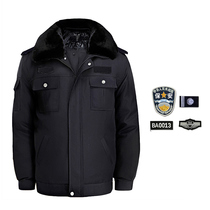 Security service winter duty cotton coat Mens winter thickened security service multi-function jacket cold-proof clothing Cotton service security coat