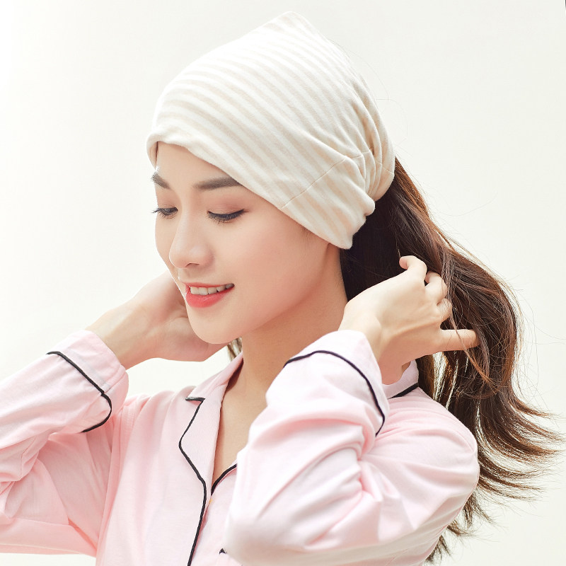 Moon hat postpartum thin breathable color cotton windproof warm spring and summer indoor and outdoor moon turban hair band supplies