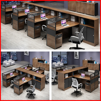 Staff office desk and chair combination Simple modern finance desk Office desk 2 4-person screen office furniture