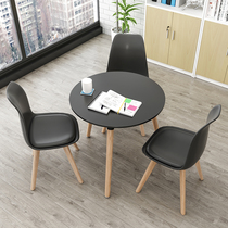 Tang Fuxuan One table four chairs negotiation table Modern simple conference table Small round table small square table and chair combination furniture