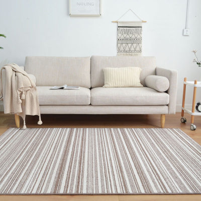 Japanese Plain Nordic Living Room Tea Table Sofa Carpet Floor Mat Simple Modern Stripe Bedroom Bedside Blanket Customization