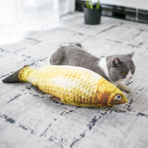 Cat toy fish simulation molar self-hey artifact Funny cat stick Cat plush toy Catnip fish pillow Cat supplies