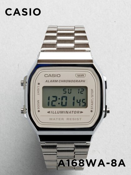 卡西欧CASIO A168WA-3A新款方块七年电力带闹钟秒表防水电子手表