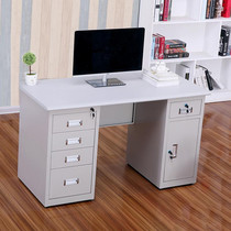 Iron computer desk steel desk staff writing desk financial desk single desk with lock and drawer home desk