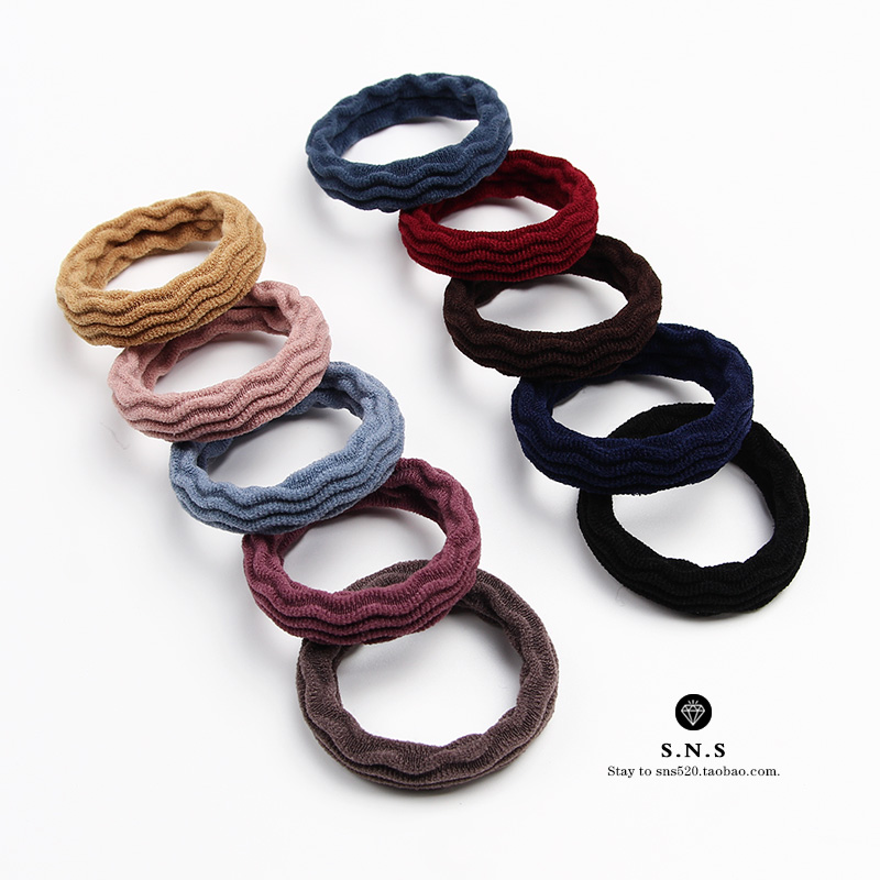 images 10:20 knotted high-bolt towel rings in Korean boxes without seams durable headline hairpin curd hair rings