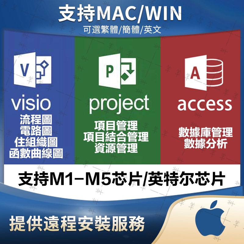 Visio Project Access Mac Version 2024 2021 Apple Computer Remote Installation M1/M2/M3 Visio Project Access Mac Version 2024 2021 Apple Computer Remote Installation M1/M2/M3